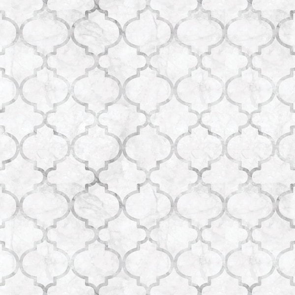 Con-Tact Brand Con-Tact 4 ft. L X 18 in. W White Moroccan Marble Non-Adhesive Shelf Liner 04F-C7H9H-06 - main